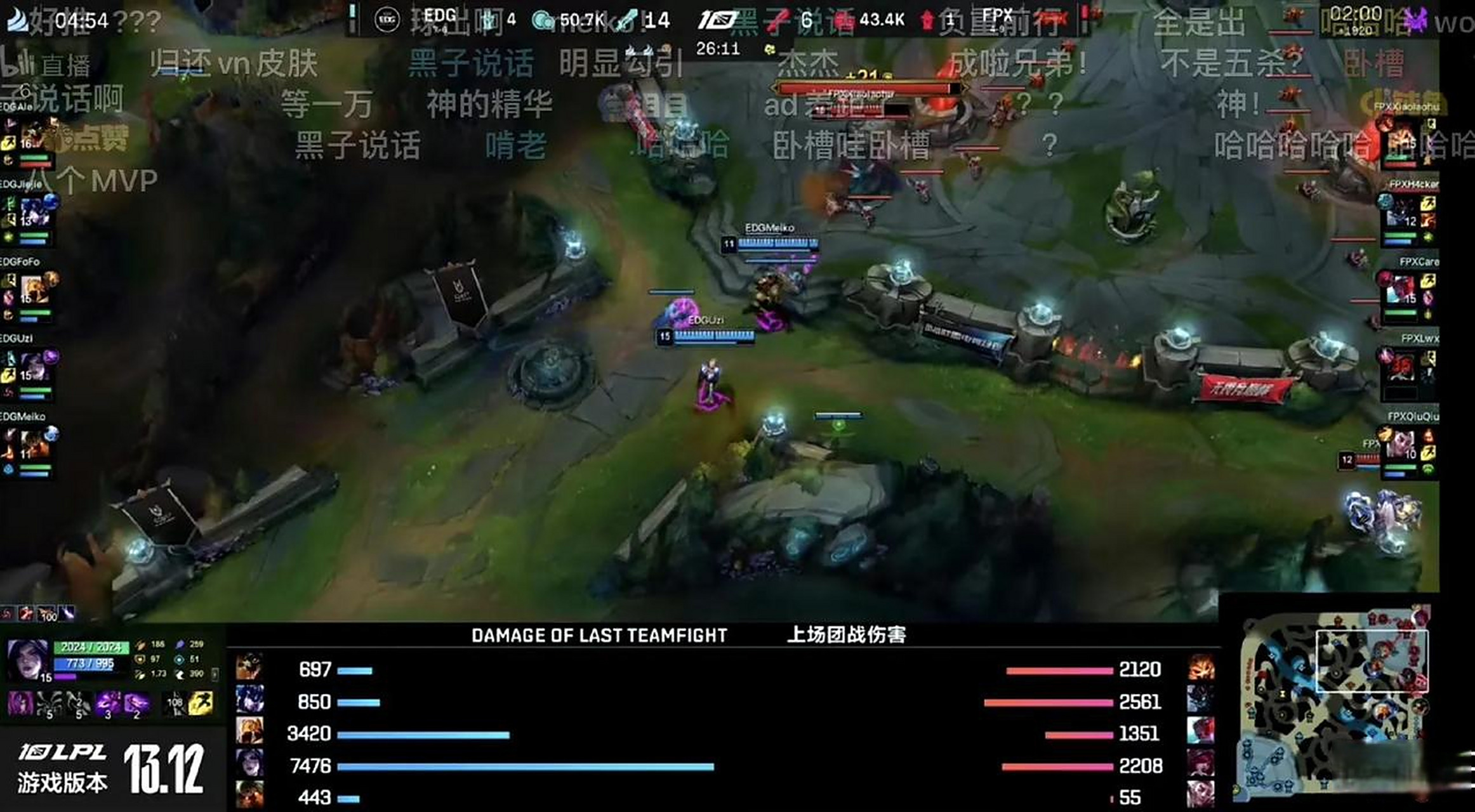 包含TES血洗FPX，Uzi关键团战开团秒人顶尖较量小组赛，引爆全场热议的词条